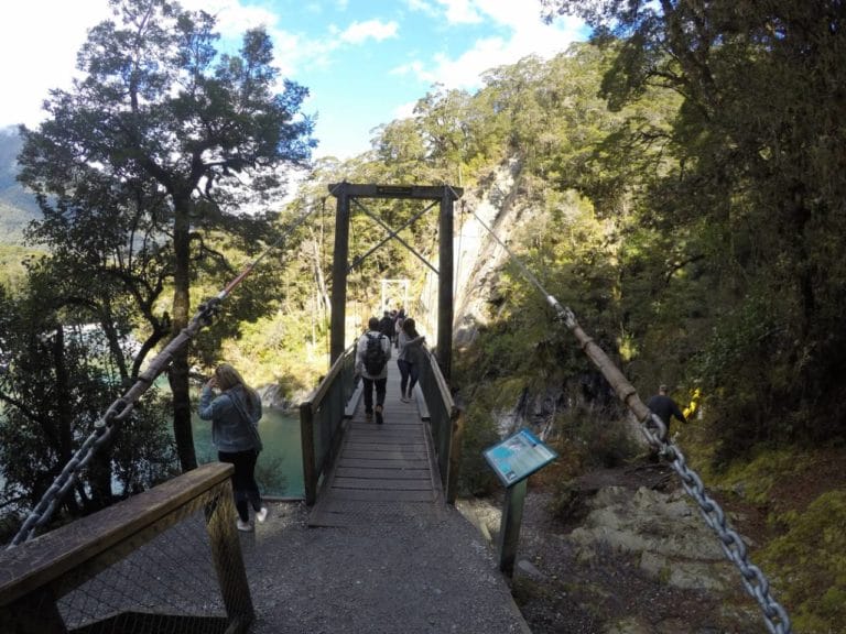 The Blue Pools Swing Bridge