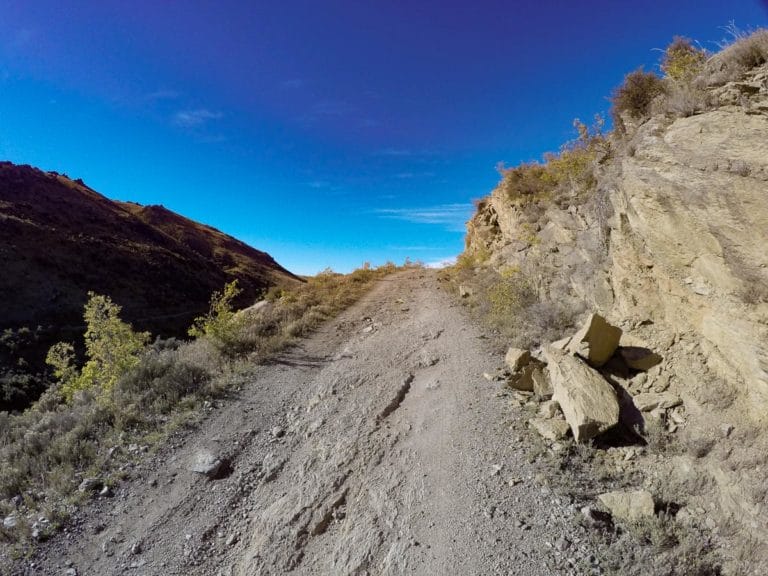 climbing out of the creek