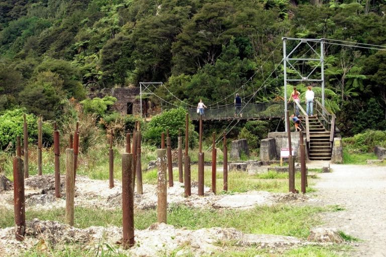 Second swing bridge on the Karangahaka Gorge Tunnel walk