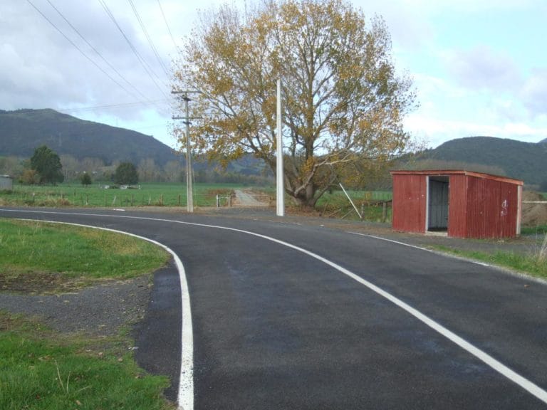 Turn Off At The Bus shelter for the school Kids