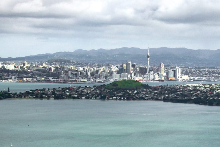 Best view of Auckland city on top of Rangitoto Island