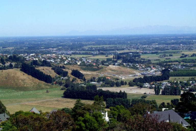 Looking out to Christchurch