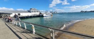Devonport wharf with the ferry. Auckland