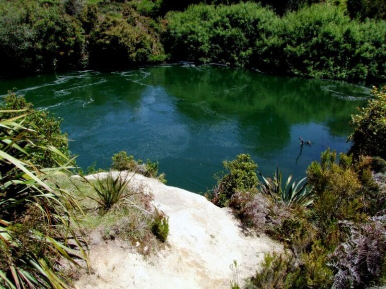 Looking down into the Trout Pools