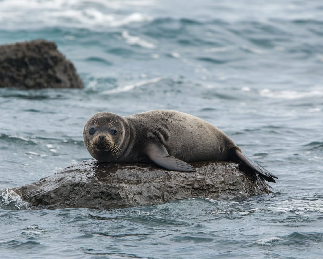 Seal on a rock in Kaikoura