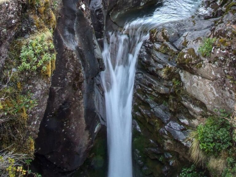 Small waterfall along the way