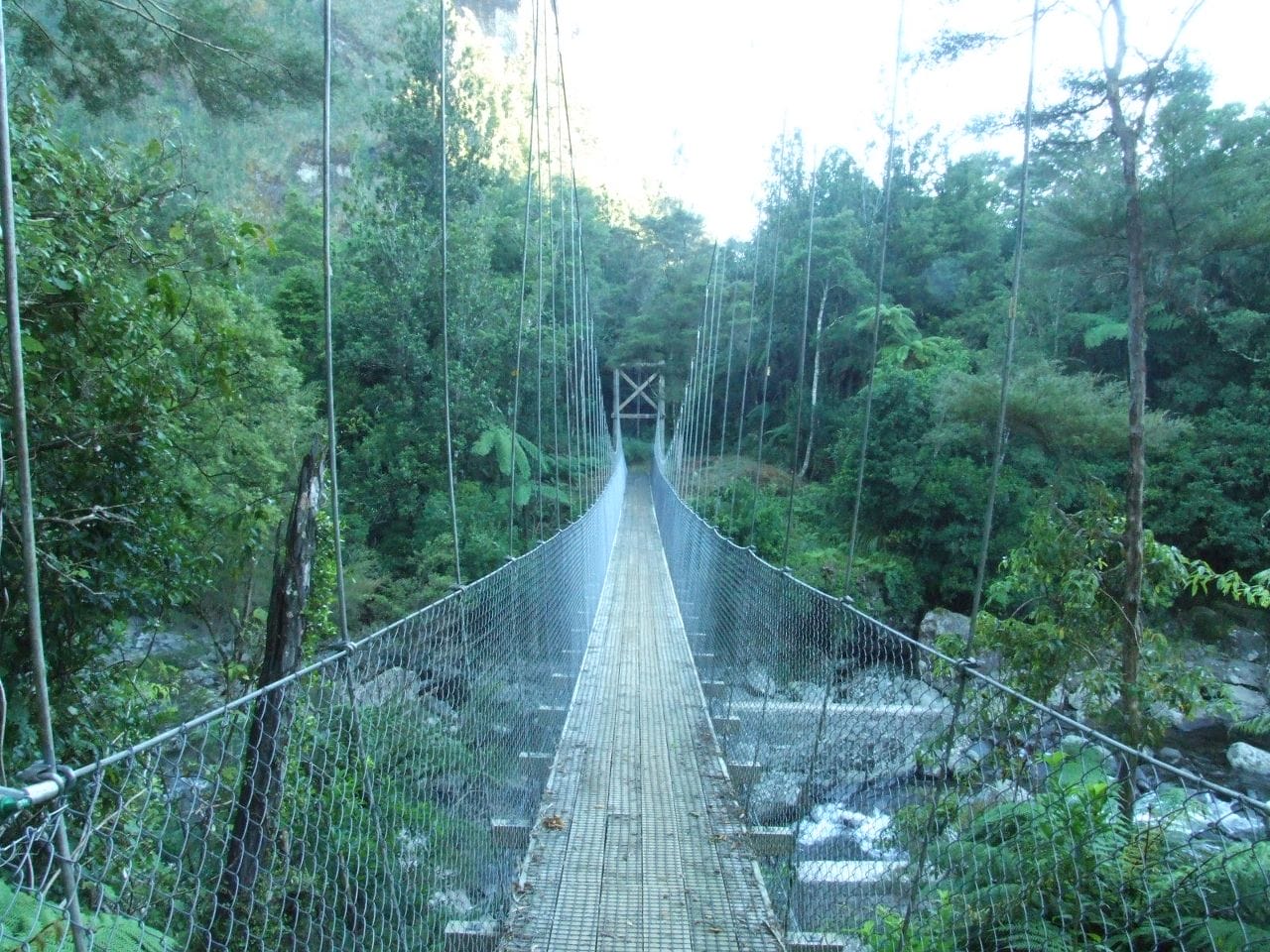 Waitawheta River Swing bridge||||||Waitawheta Hut Via The Waitengaue River Walk