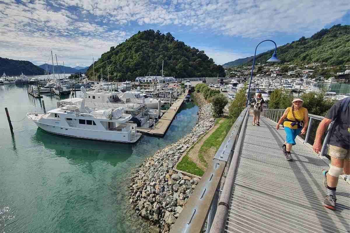 Coathanger Bridge at Picton marina in the town centre - Freewalks.nz