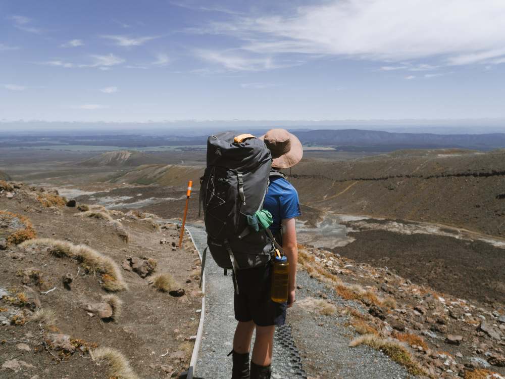 Stopped to take in the view on the Tongariro Northern Circuit - walk by Olly from Freewalks - National Park