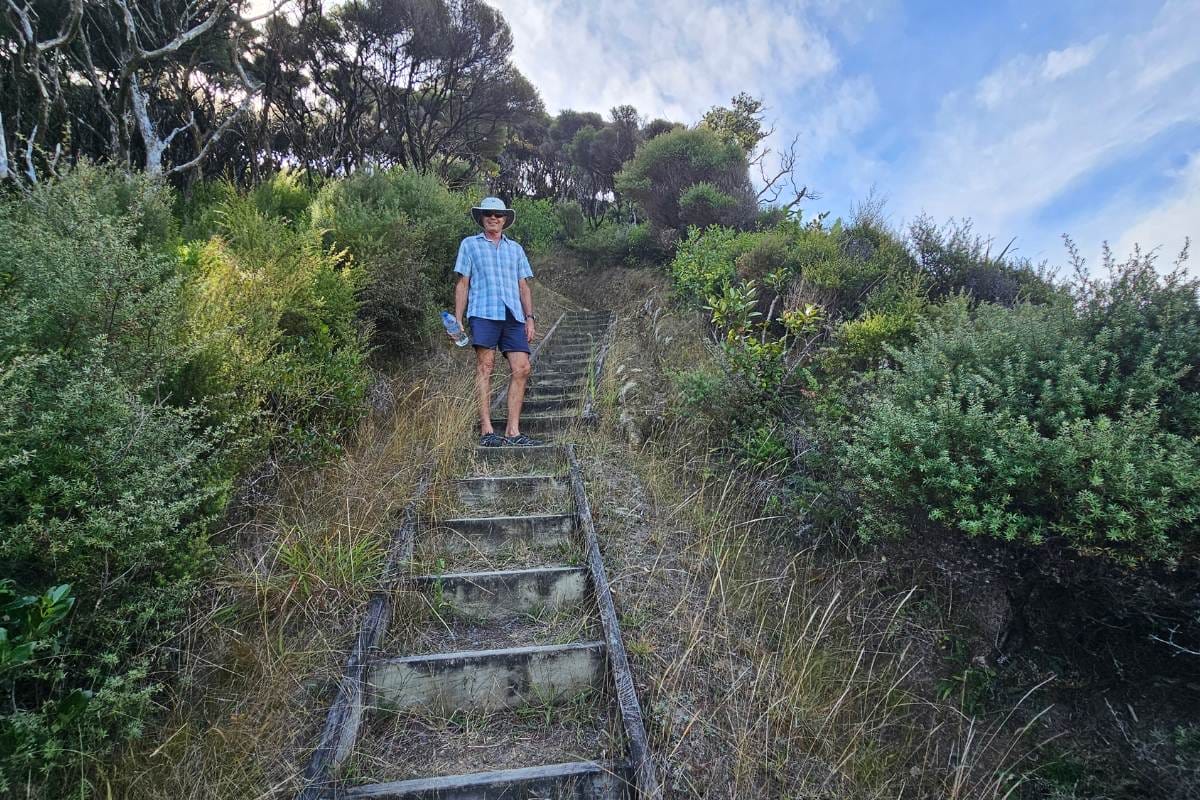 Steps-up-to-Cliff-Pa-Urupukapuka-Island